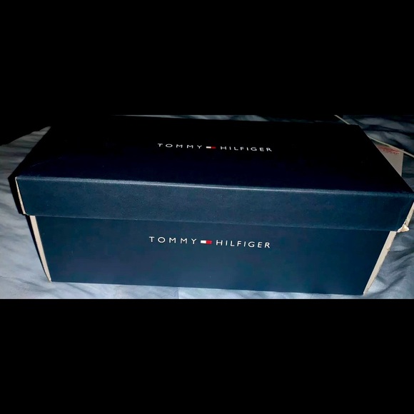 TOMMY HILFIGER TWCRESPO CANVAS FLIP FLOPS SIZE 10M - Picture 2 of 5